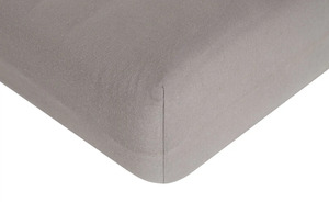 Flanell Spannbetttuch grau 100 % Baumwolle Maße (cm): B: 150 Bettwaren