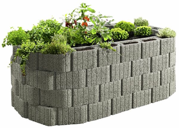 Bild 1 von Kann Hochbeet-Set Pflanzstein Mini Plus 230 x 140 x 80 cm grau