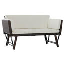 Bild 1 von Outsunny Gartensofa Braun Stahl B/h/l: Ca. 66x67x129 Cm