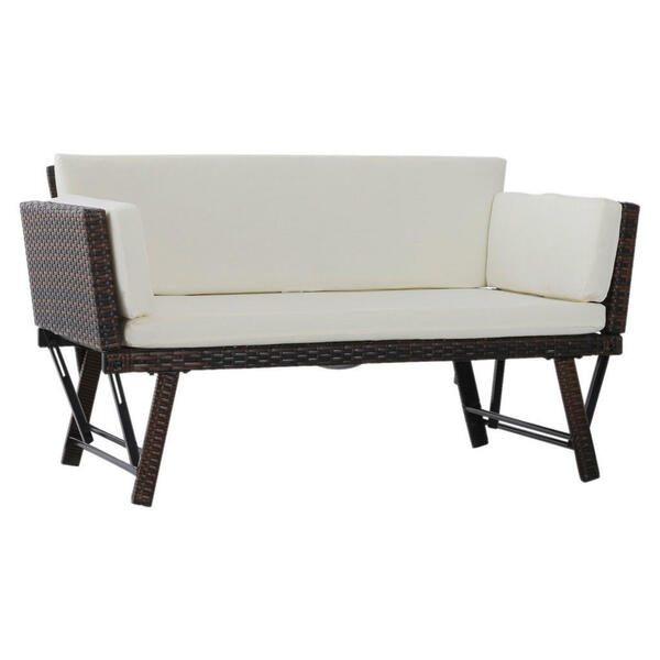 Bild 1 von Outsunny Gartensofa Braun Stahl B/h/l: Ca. 66x67x129 Cm