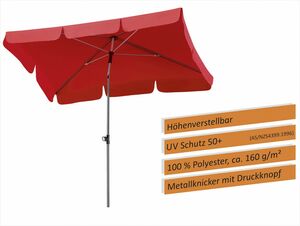 Schneider Sonnenschirm Locarno rot, 180 x 120 cm
