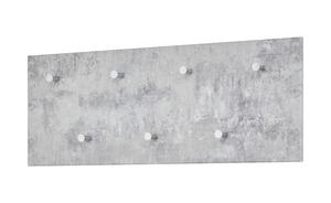 Garderobenpaneel  Lesa - grau - 80 cm - 30 cm - 5,5 cm