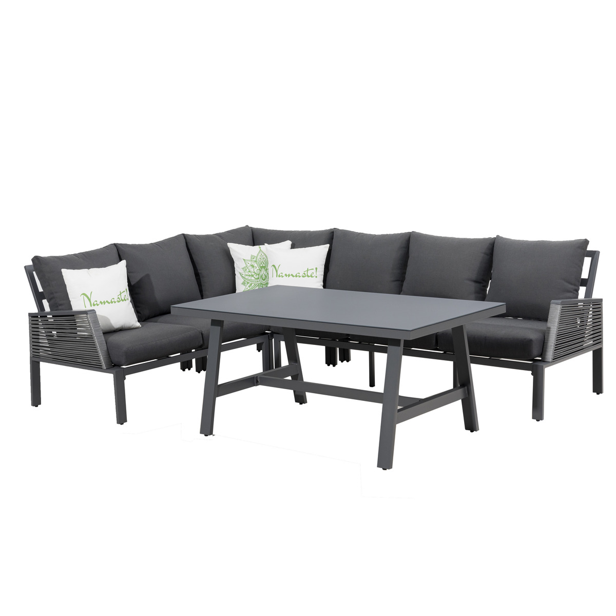 Bild 1 von Gartenmöbel-Set 'Hedi' grau 4-teilig