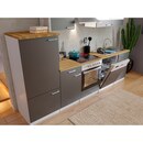 Bild 1 von Respekta Küchenzeile KB280WGC 280 cm Weiß - Grau mit Glaskeramik