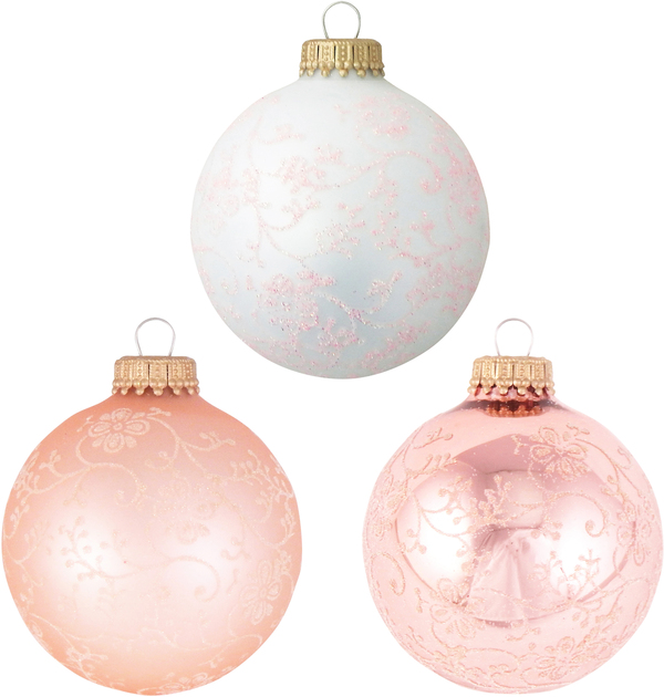 Bild 1 von Krebs Glas Lauscha Weihnachtsbaumkugel »CBK710015A«, (Set, 8 St.), mit Glitterdekor