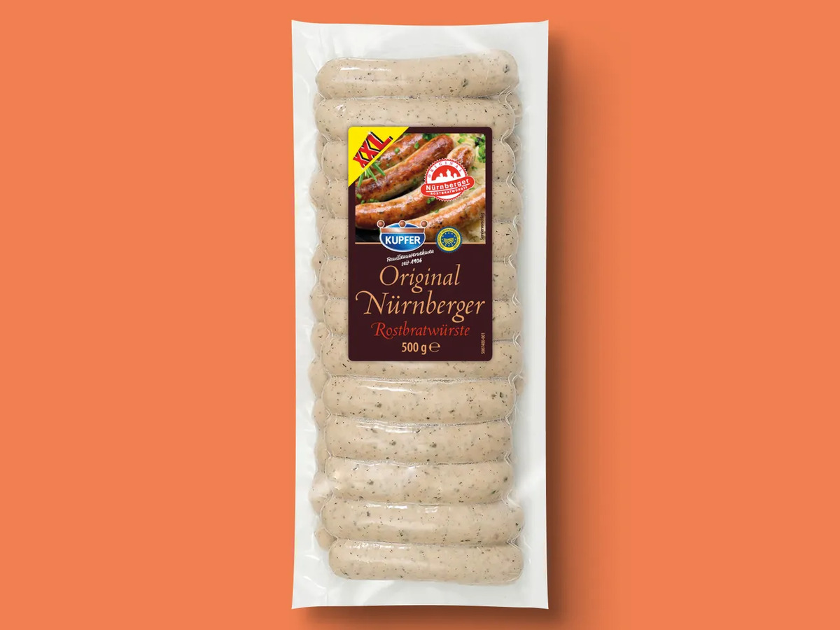 Bild 1 von Kupfer Original Nürnberger Rostbratwurst XXL, 
         500 g