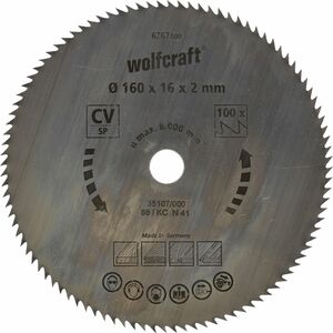 Wolfcraft Kreissägeblatt Ø 160 mm, Bohrung Ø 16 mm