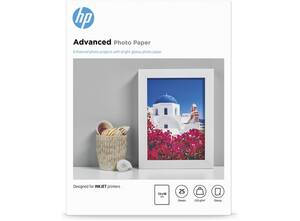 HP Advanced Fotopapier glänzend - 25 Blatt/13 x 18 cm, randlos