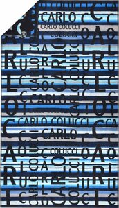 CARLO COLUCCI Strandtuch »Matteo« (1-St), in auffälliger Jacquard-Optik und Carlo Colucci Schriftzügen
