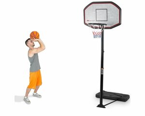COSTWAY Basketballständer »Basketballkorb, Basketballanlage, Korbanlage«, rollbar, mit Ständer, von 202 bis 305cm höhenverstellbar