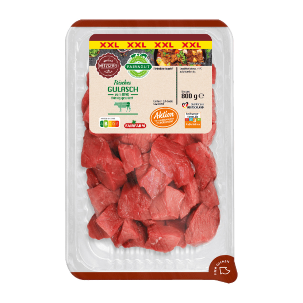 Bild 2 von FAIR & GUT Gulasch XXL 800g