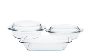 SIMAX Auflaufformenset, 5-teilig transparent/klar Glas Küchenzubehör