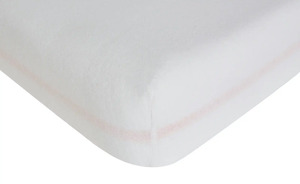Flanell Spannbetttuch - weiß - 100 % Baumwolle - 100 cm