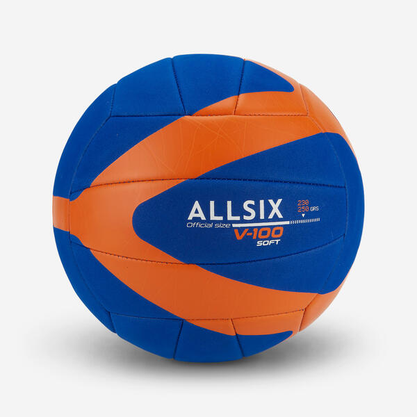 Bild 1 von Volleyball V100 Soft 230–250 g 10–14 Jahre blau/orange