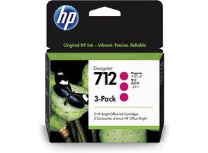 HP 712 3er-Pack Magenta DesignJet Druckerpatrone, 29 ml