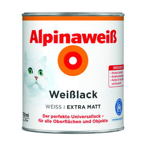 Weißlack 'Alpinaweiß' extramatt 750 ml