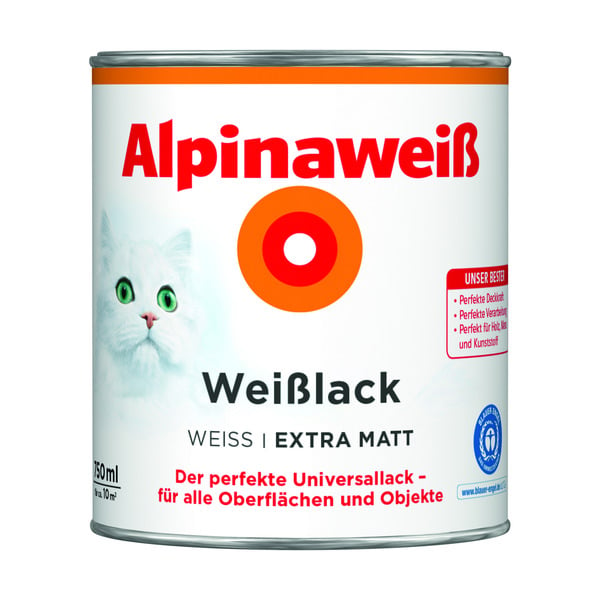 Bild 1 von Weißlack 'Alpinaweiß' extramatt 750 ml