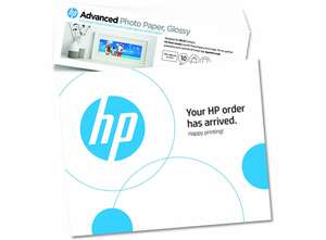 HP Advanced Fotopapier, glänzend, 29,48 kg, 101 x 305 mm (4 x 12 Zoll), 10 Blatt