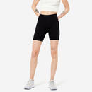 Bild 1 von Shorts Radlerhose Slim 500 Fitness Baumwolle ohne Tasche Damen schwarz