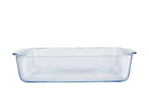 KHG Auflaufform mit Griffen 1,5 l transparent/klar Borosilikatglas Maße (cm): B: 20 H: 5 Küchenzubehör