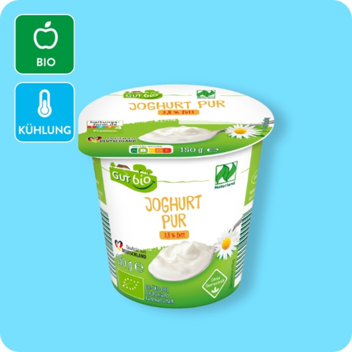 Bild 1 von GUT BIO Bio-Joghurt pur, 3