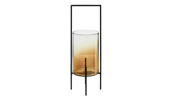 Bild 1 von Windlicht braun Glas , Metall Maße (cm): H: 48,5  Ø: [15.5] Dekoration