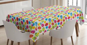 Abakuhaus Tischdecke »Farbfest Waschbar Für den Außen Bereich geeignet Klare Farben«, Ostern Baby Chicken Gänseblümchen