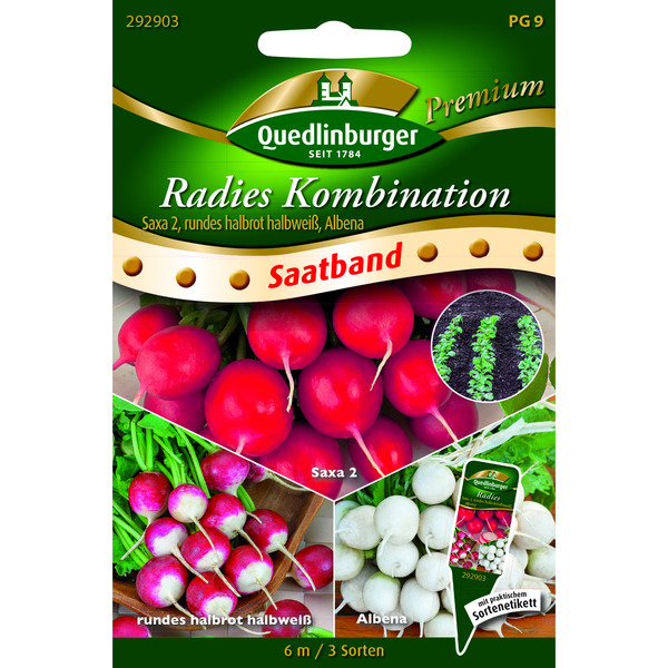 Bild 1 von Quedlinburger Premium Radies Kombi (3 Sorten), Saatband