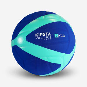 Volleyball V100 Soft 180–200 g 4–5 Jahre blau