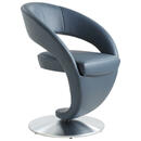 Bild 1 von Moderano Stuhl echtleder edelstahlfarben, dunkelblau , Medino , Metall , 62x86x61 cm , glatt,pigmentiert , Lederauswahl, Stoffauswahl , 002408009512
