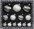 Bild 1 von MAGIC by Inge Weihnachtsbaumkugel »Frosty Silver«, (Set, 13 St.), hochwertiger Echtglas-Weihnachtsschmuck, Strukturkugeln, Ø 4 cm, Ø 6 cm und Ø 8 cm