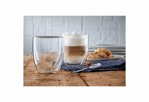 WMF Gläser-Set »Kult Coffee«, Glas, Doppelwandige Ausführung mit Thermoeffekt