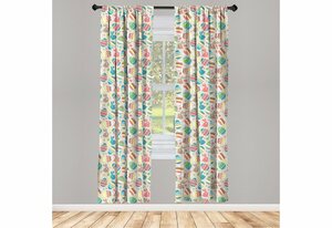 Gardine »Vorhang für Wohnzimmer Schlafzimmer Dekor«, Abakuhaus, Ostern Cartoon-Häschen-Dots