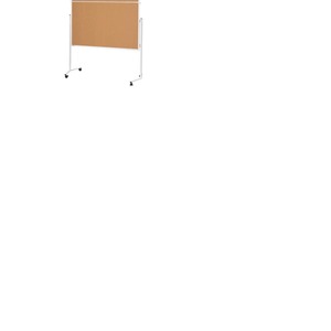magnetoplan Moderationstafel weißer Rahmen, klappbar, mobil - Kork