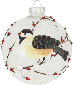 Krebs Glas Lauscha Weihnachtsbaumkugel »CBK50317«, (1 St.), aus Glas, mit Vogelmotiv