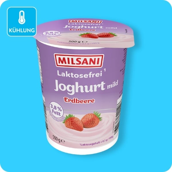Bild 1 von MILSANI Laktosefreier Joghurt, versch. Sorten