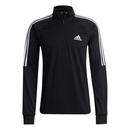 Bild 1 von Trainingsjacke Fussball Adidas Sereno 1/4-Zip 3 Streifen schwarz