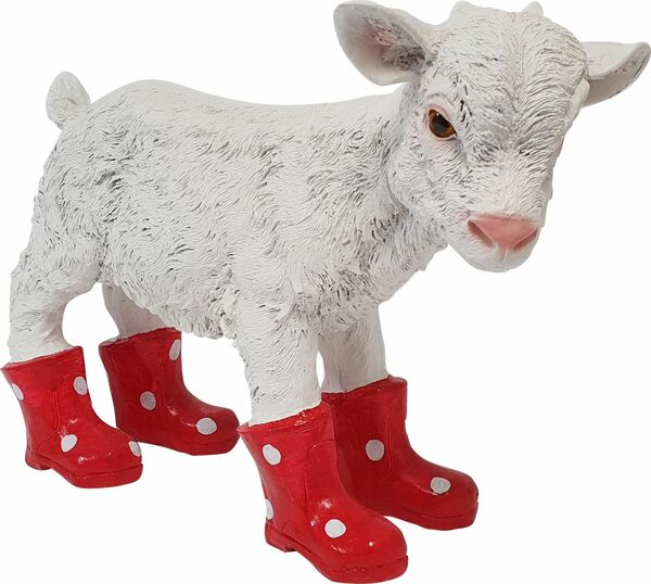 Bild 1 von Dekofigur Ziege Gummistiefel rot 32 x 42 x 20 cm