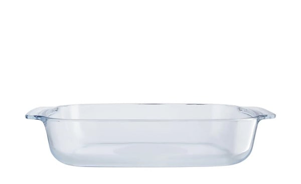 Bild 1 von KHG Auflaufform mit Griffen 2,0 l transparent/klar Borosilikatglas Maße (cm): B: 19,8 H: 6,2 Küchenzubehör