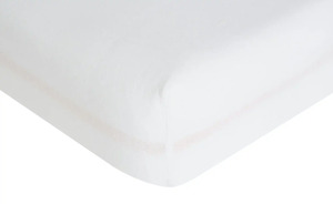Flanell Spannbetttuch weiß 100 % Baumwolle Maße (cm): B: 180 Bettwaren