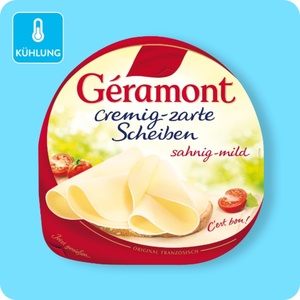 GÉRAMONT Original französischer Weichkäse, Mix in Scheiben sahnig-mild
