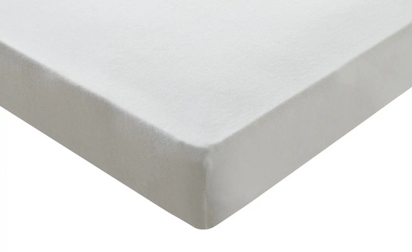 Bild 1 von Flausch-Spannbetttuch weiß Maße (cm): B: 150 Bettwaren