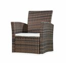 Bild 1 von Melko Gartensessel »Gartenstuhl Lounge Sessel aus Polyrattan in Braun Terrassen Rattanstuhl Hochlehner Gartensessel« (Stück), Schraub-Ausgleich-Standfüße