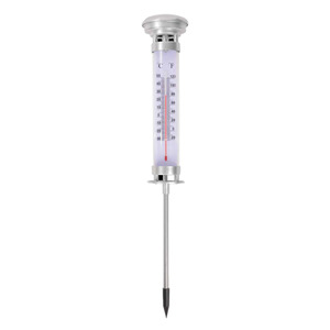 toom Solar-Thermometer silbern 9 x 58 cm