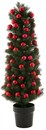 Bild 1 von Künstlicher Weihnachtsbaum, im Topf, mit roten Kugeln