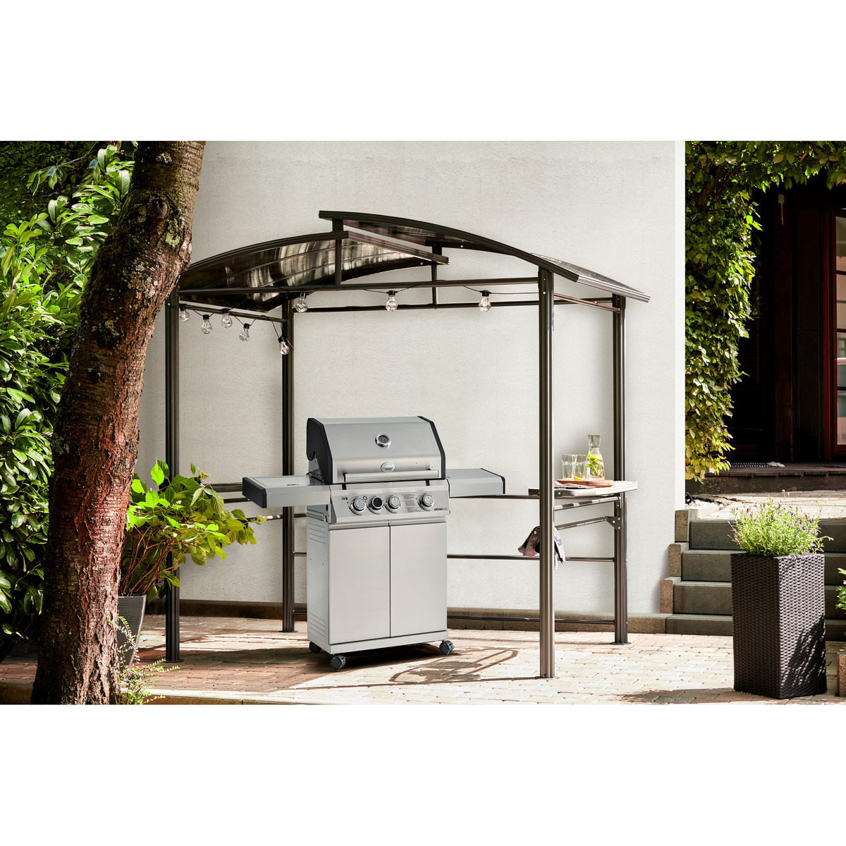 Bild 1 von Grillpavillon braun 240 x 150 x 250 cm