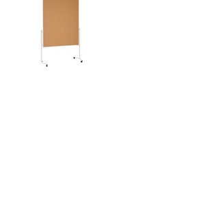 magnetoplan Moderationstafel weißer Rahmen, ungeteilt, mobil - Kork