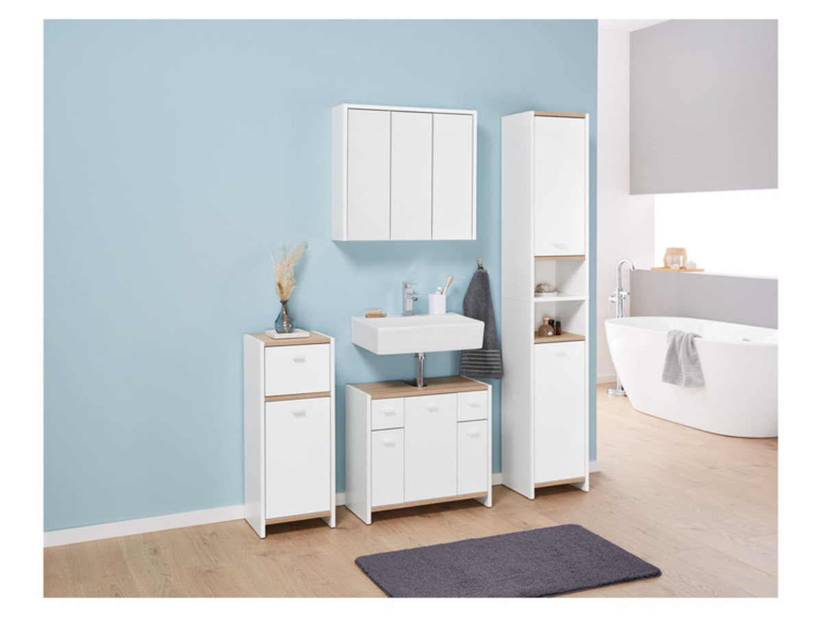 Bild 2 von LIVARNO home Waschbeckenunterschrank, kratzfest, weiß