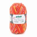 Bild 1 von Wolle "Hot Socks Lazise" 100 g orange-leuchtgelb-hellrosa-malve-weiß-meliert