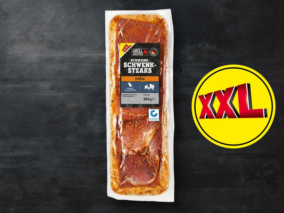 Bild 1 von Grillmeister Schweine-Schwenksteaks XXL, 
         900 g